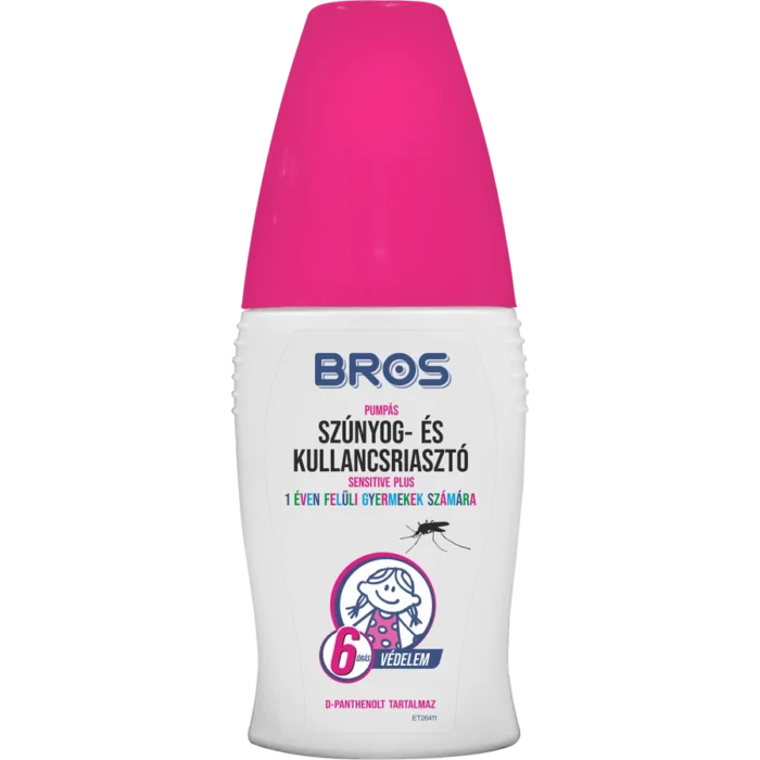 Bros Szúnyogriasztó Pumpás Sensitive Gyermekeknek és Nőknek 50 ml