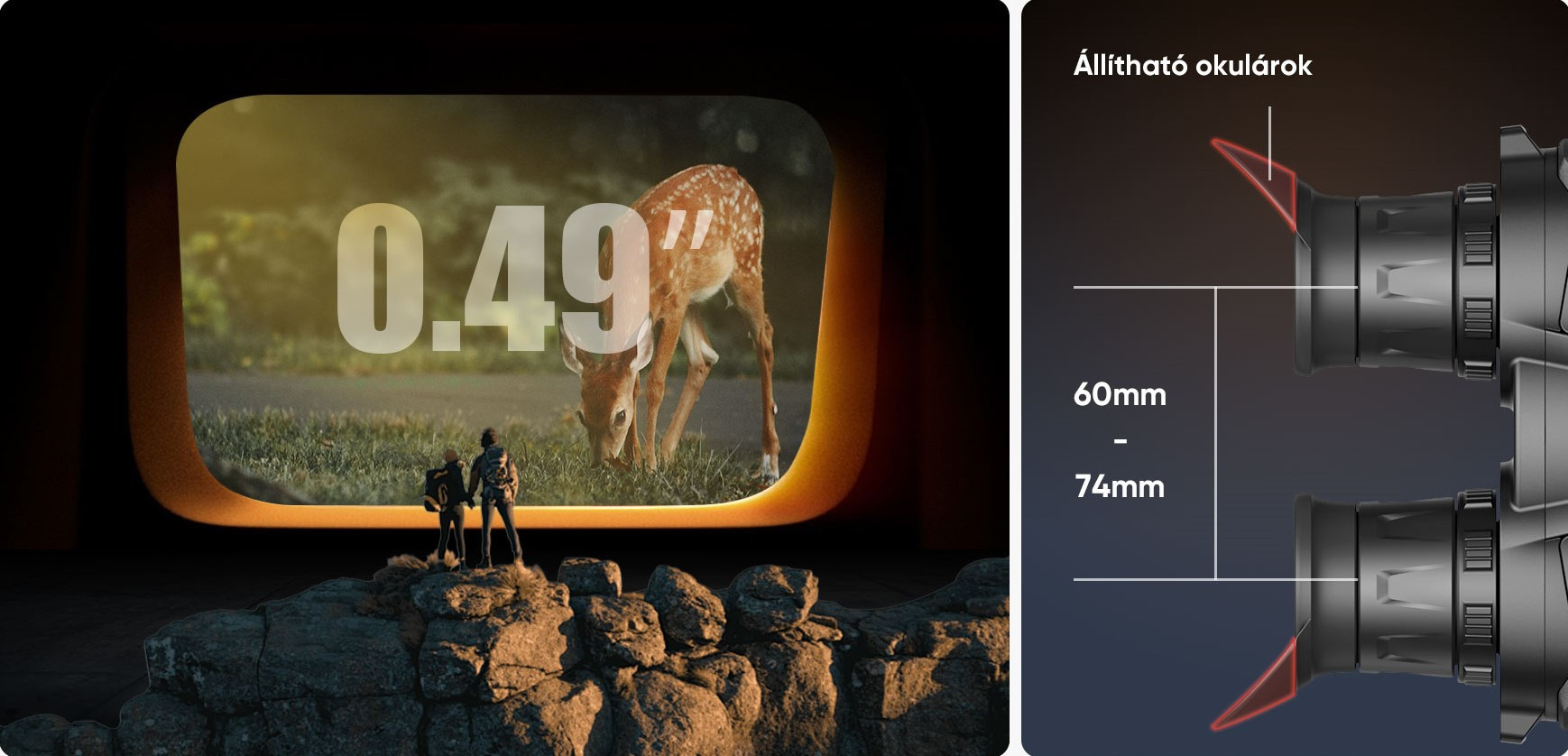 Hikmicro Habrok HQ35L 4K : 640 × 512 px, minden egybe hőkamera digitális kereső éjjel nappalra távolság mérővel - Image 11