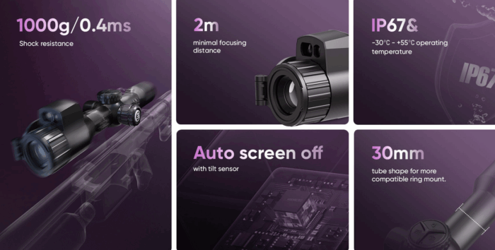 Hikmicro ALPEX 4K Lite A40EL távolságmérős digitális céltávcső– Légfegyverekhez tervezve, Öntől inspirálva - Image 4