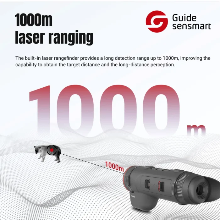 Guide TJ630 LRF hőkamera távolságmérős  2,66x–21,28 nagyítás  35objektív  640x512   felbontás - Image 2
