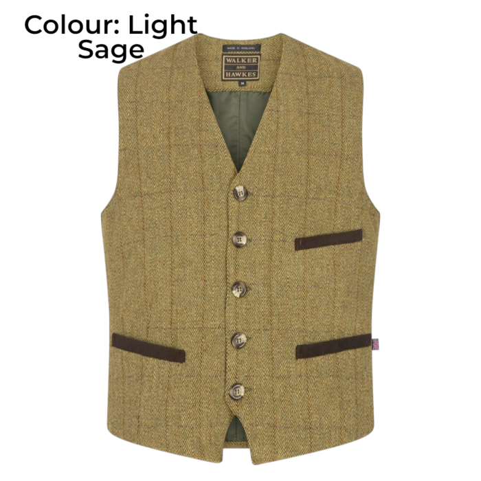 Walker & Hawkes Derby Tweed Alcott férfi mellény - Image 10