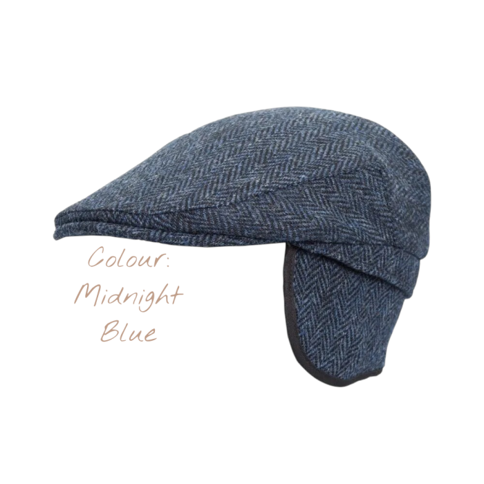 Walker & Hawkes – Edward Harris Tweed Flat Cap fülvédővel - Image 3