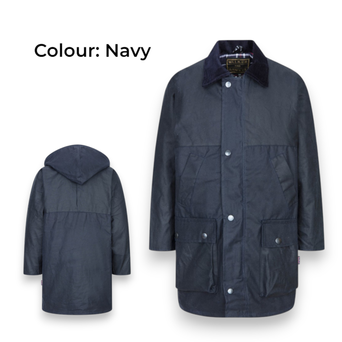 Kids’ Wax Padded Hudson Jacket – Klasszikus brit viaszolt pamut kabát gyerekeknek - Image 6
