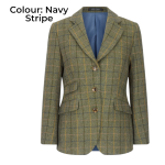 Walker & Hawkes Mayland női tweed blézer – Navy Stripe