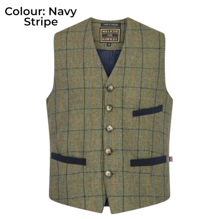 Walker & Hawkes Derby Tweed Alcott férfi mellény - Image 11