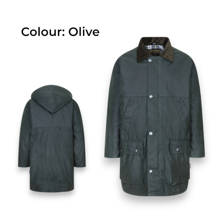 Kids’ Wax Padded Hudson Jacket – Klasszikus brit viaszolt pamut kabát gyerekeknek - Image 3