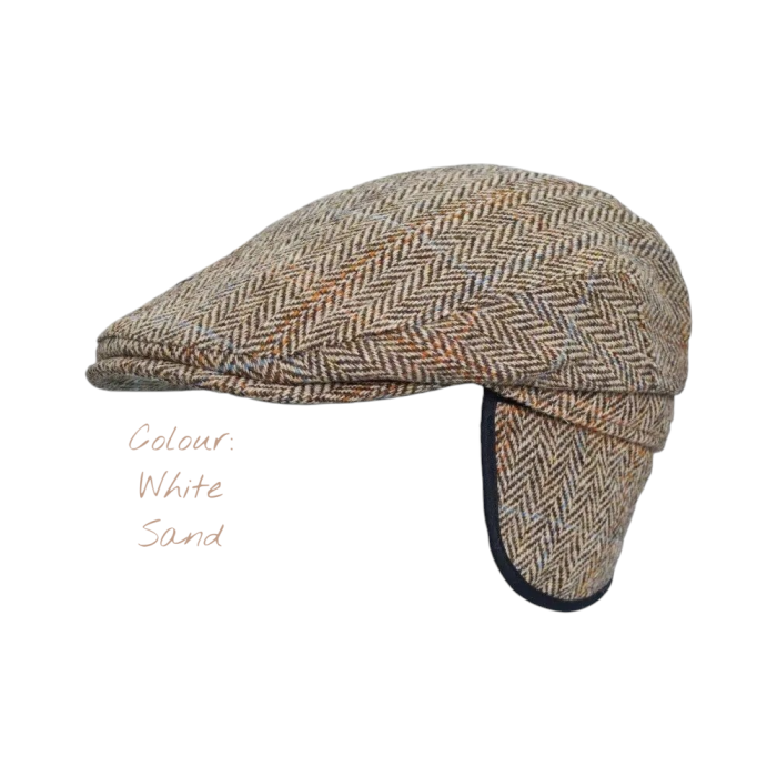 Walker & Hawkes – Edward Harris Tweed Flat Cap fülvédővel - Image 2