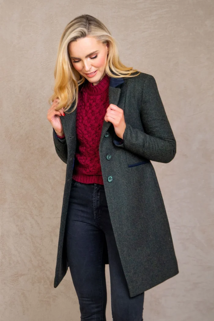 Jack Murphy Isabella Tweed Overcoat – női tweed kabát - Image 2