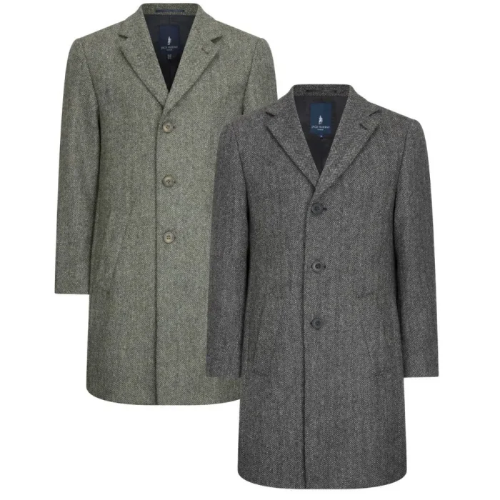 Jack Murphy Owen Tweed Középhosszú Kabát