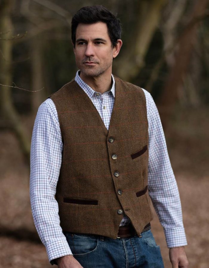 Walker & Hawkes Derby Tweed Alcott férfi mellény - Image 3