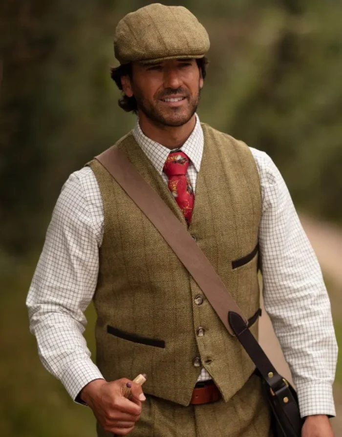 Walker & Hawkes Derby Tweed Alcott férfi mellény - Image 5