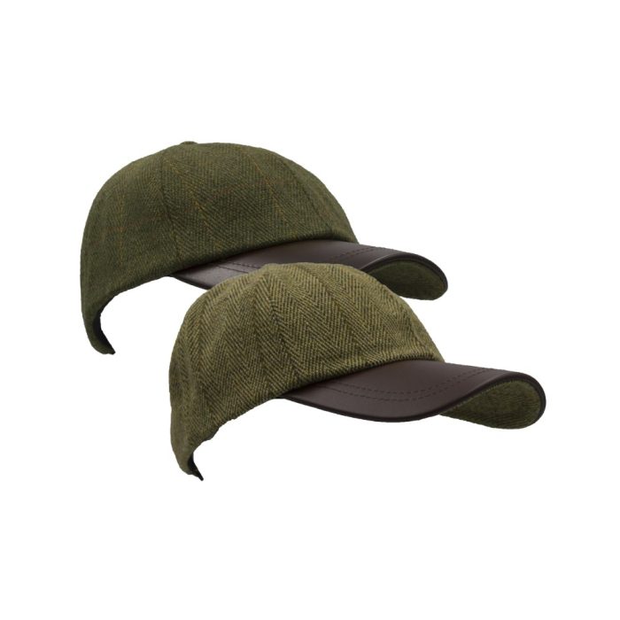 Gyerek Benford Derby Tweed Baseball Sapka bőr karimával