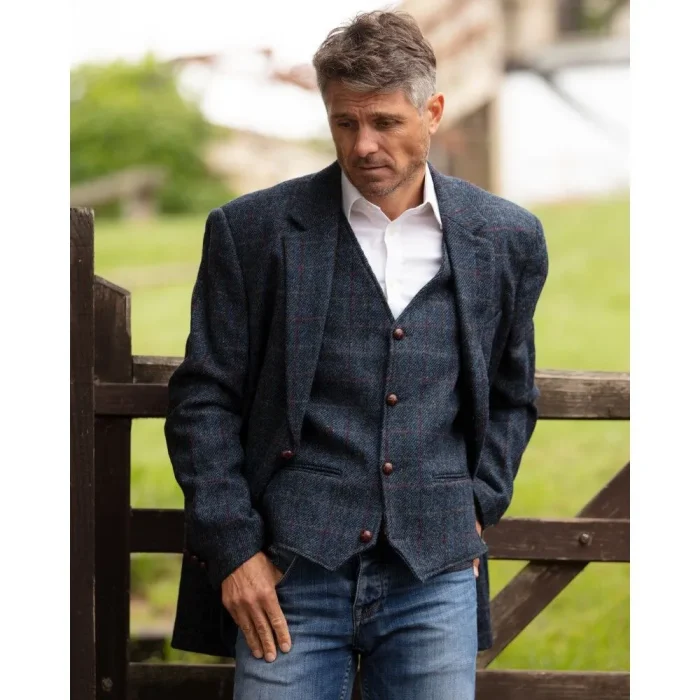 Férfi Harris Tweed Blakemore Zakó - Image 7