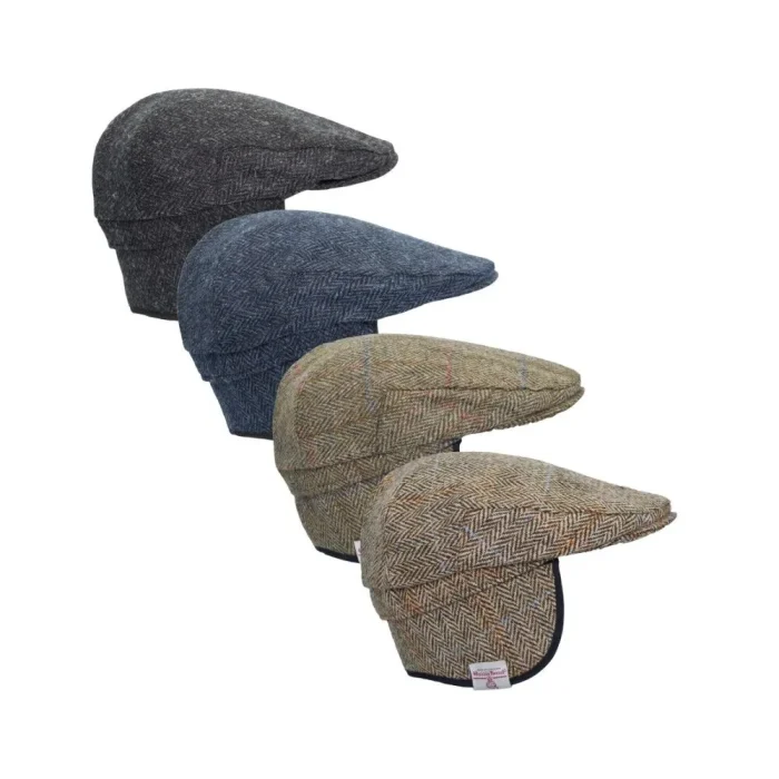 Walker & Hawkes – Edward Harris Tweed Flat Cap fülvédővel - Image 9