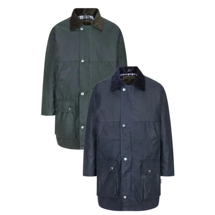 Kids’ Wax Padded Hudson Jacket – Klasszikus brit viaszolt pamut kabát gyerekeknek