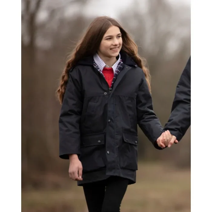 Kids’ Wax Padded Hudson Jacket – Klasszikus brit viaszolt pamut kabát gyerekeknek - Image 9