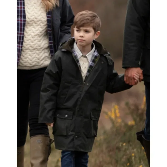 Kids’ Wax Padded Hudson Jacket – Klasszikus brit viaszolt pamut kabát gyerekeknek - Image 10