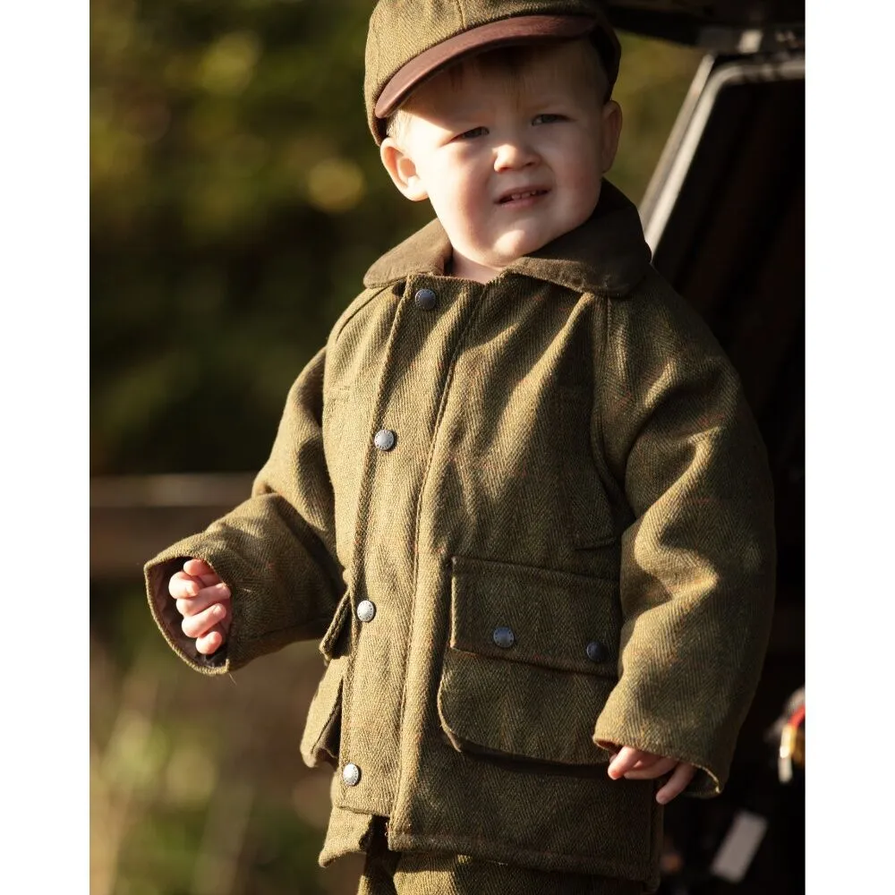 Walker And Hawkes Kids Derby Tweed Hunting Jacket – Wool Blend, Water Resistant, UK Made