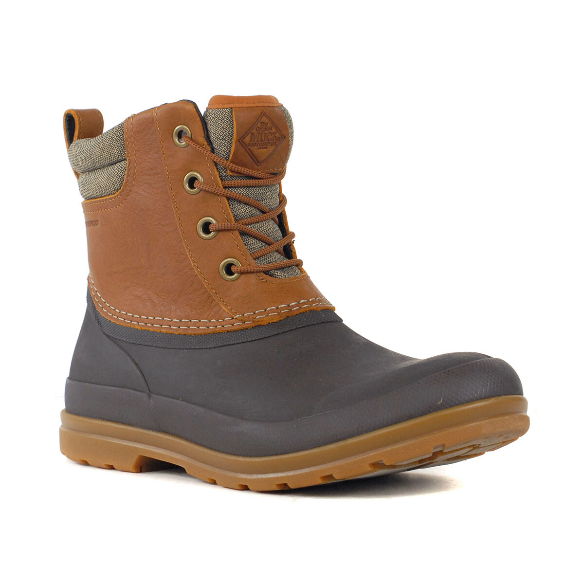 Muck Boots Men's Originals Duck Lace Tan/Dark Brown bőrbakancs