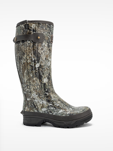 Rouchette VENEUR NEO ZIP CAMO SP 4 mm neoprénes cipzáras vadászcsizma – barna terepmintás