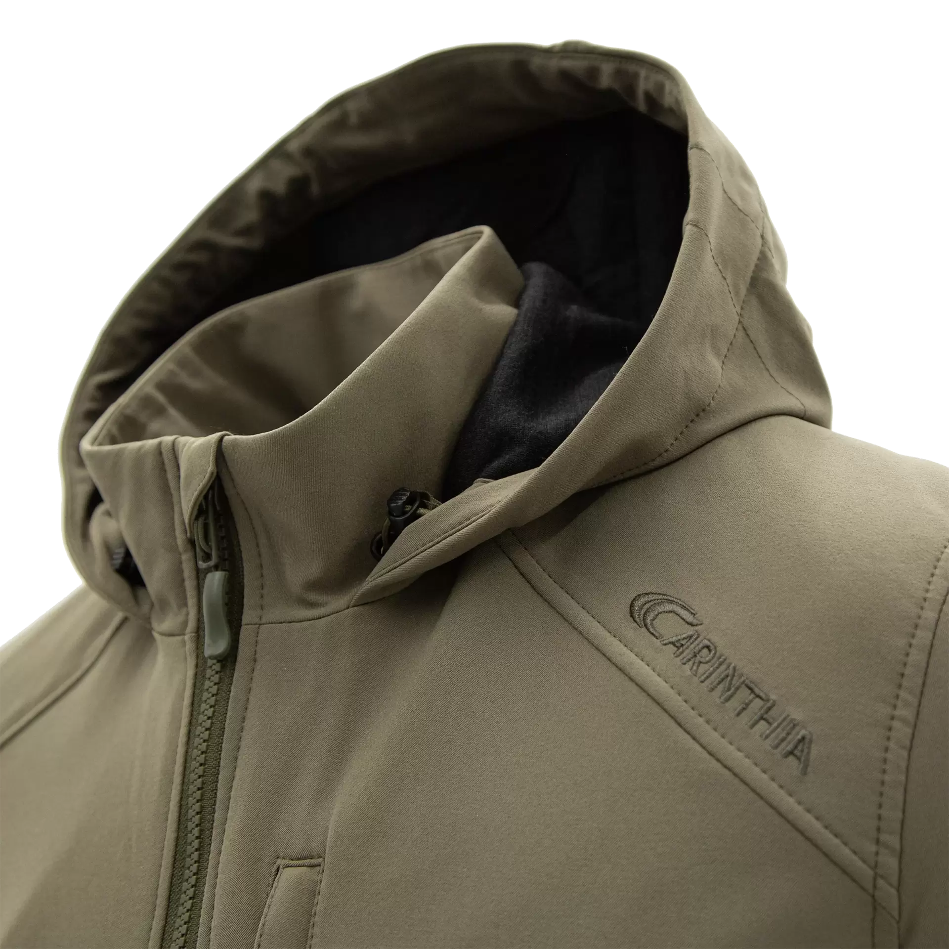 Carinthia Loftshell® Climate merinó béléses outdoor kabát – Olíva – gyári termékfotó 12