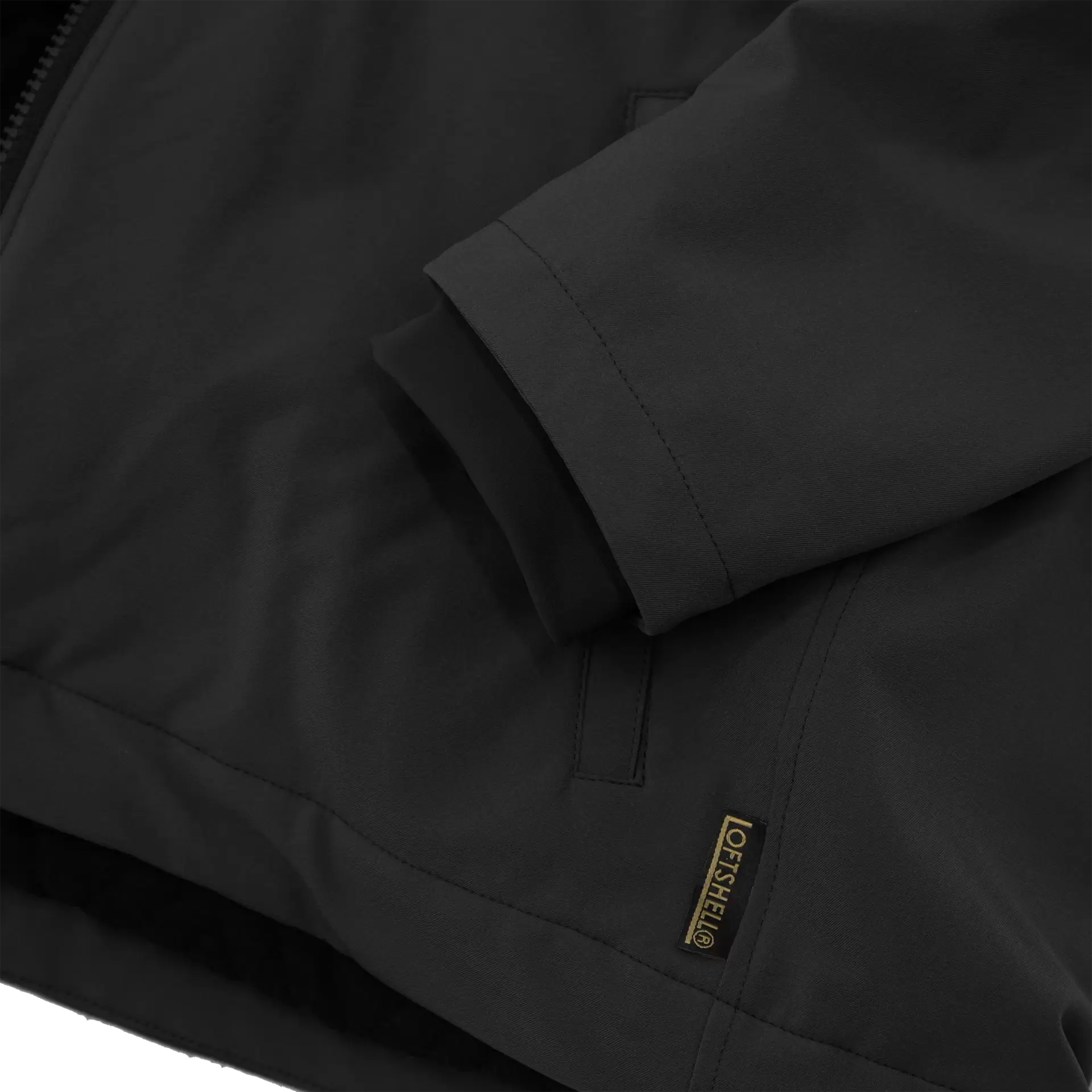Carinthia Loftshell® Climate merinó béléses outdoor kabát – Fekete – gyári termékfotó 7