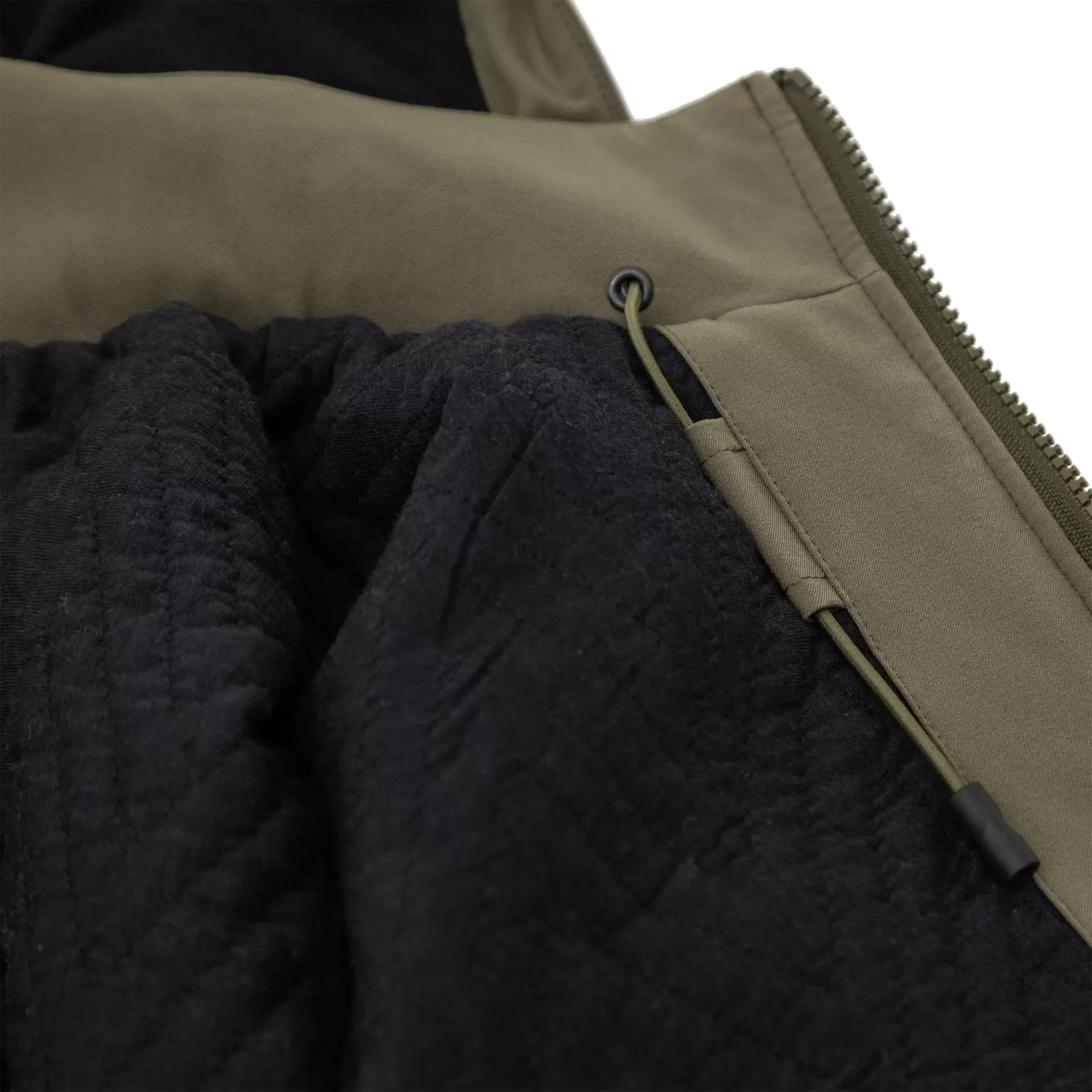 Carinthia Loftshell® Climate merinó béléses outdoor kabát – Olíva – gyári termékfotó 13