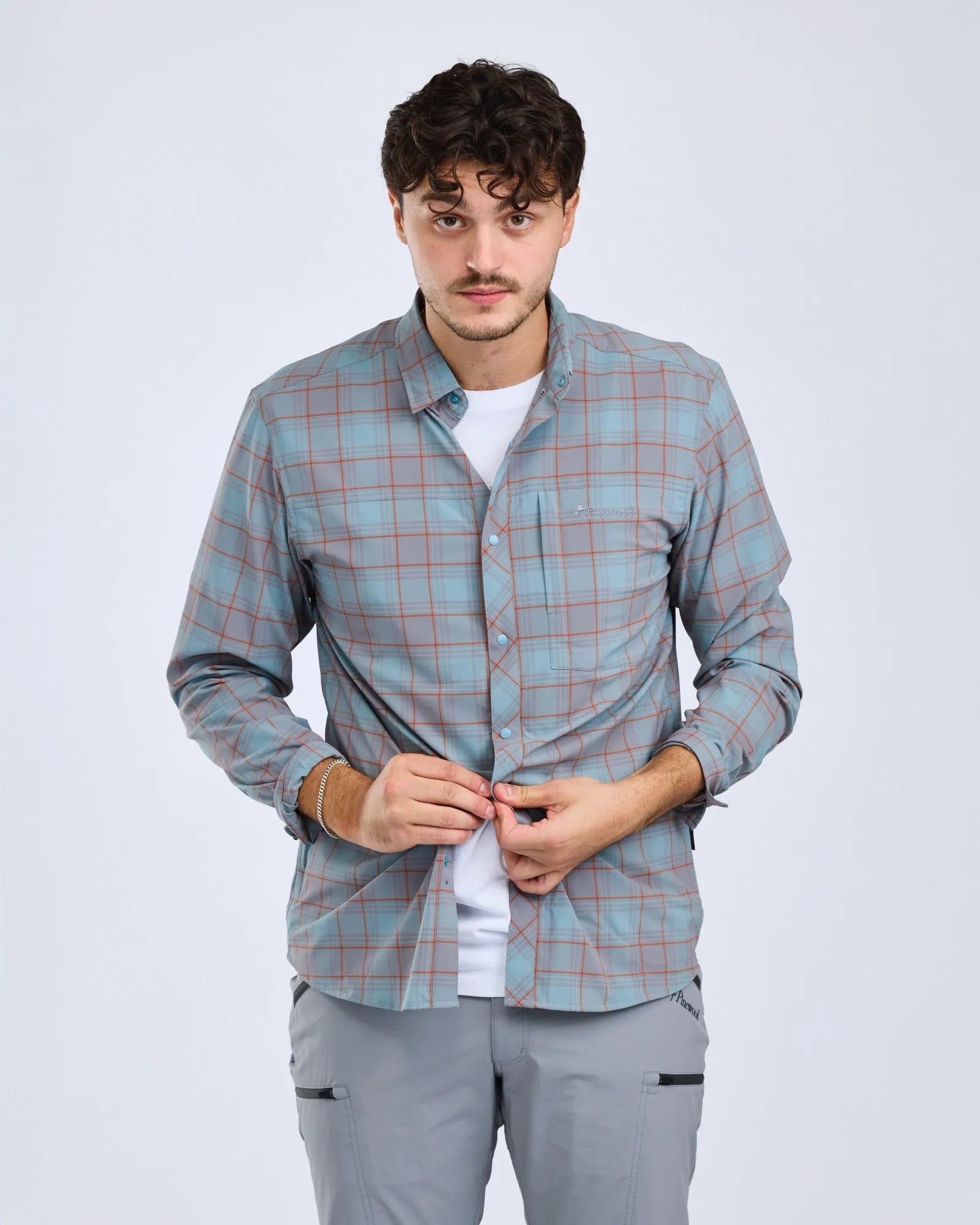 Abisko Trekking InsectSafe L/S Shirt M's – Aqua Grey (467) – 5222