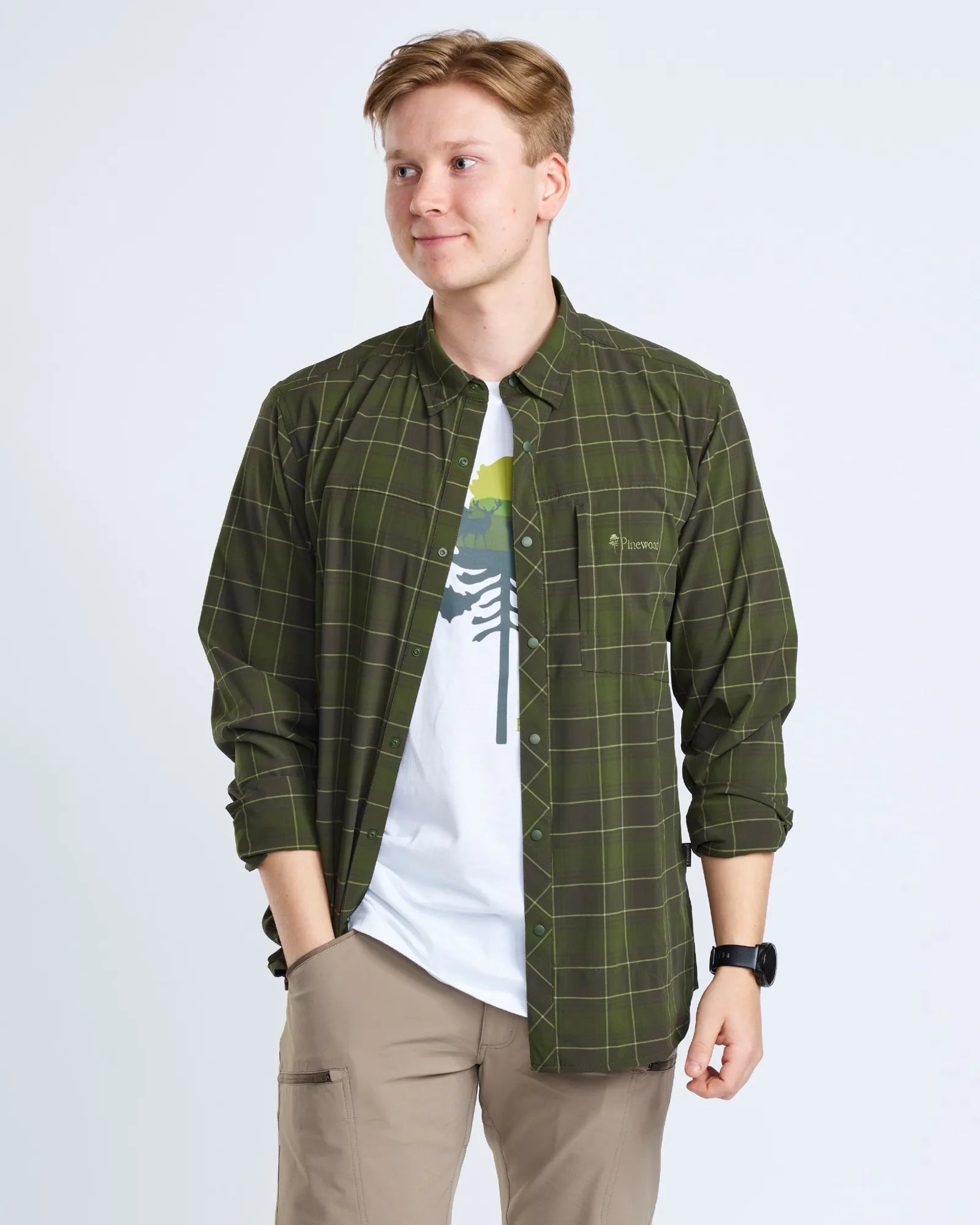 Abisko Trekking L/S Shirt M's – Moss Green (135) – 5122
