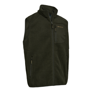 Deerhunter ATLAS Fleece puha polár vadászmellény – 4131 – Forest Green – erdőzöld (361) – elölnézet