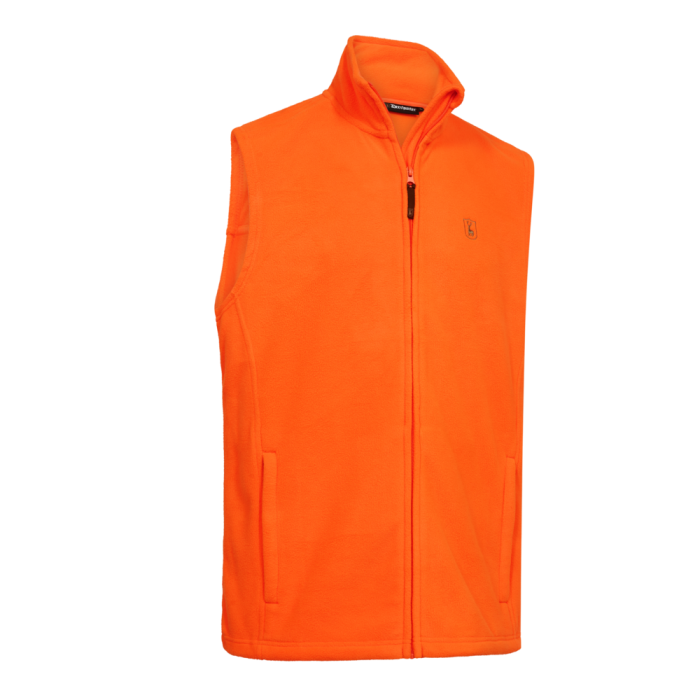 Deerhunter ATLAS Light Fleece láthatósági polár vadászmellény – 4636 – Orange – narancssárga (663) – elölnézet