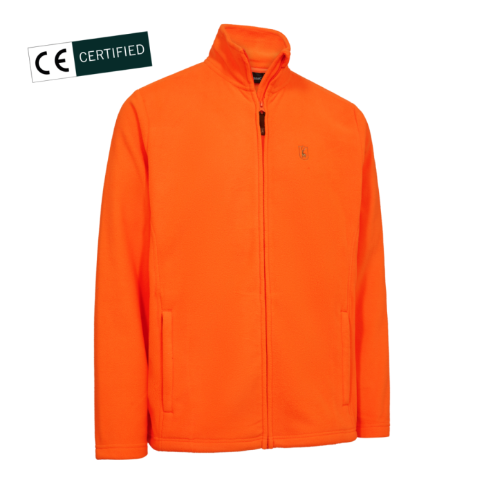 Deerhunter ATLAS Light láthatósági férfi polár vadászkabát 5636 – Orange – narancssárga (663) – elölnézet