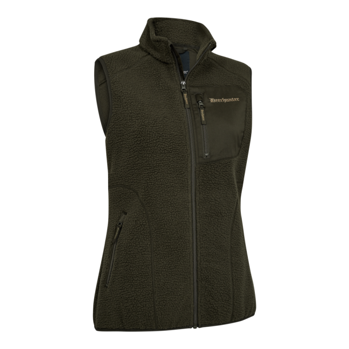 Deerhunter ATLAS polár mellény – női – 4144 – Forest Green – erdőzöld (361) – elölnézet
