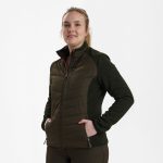Deerhunter CAROLINE bélelt kabát – női – 5573 – Timber – erdei barna (393) – elölnézet