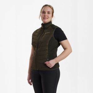 Deerhunter CAROLINE bélelt mellény – női – 4573 – Timber – erdei barna (393) – elölnézet