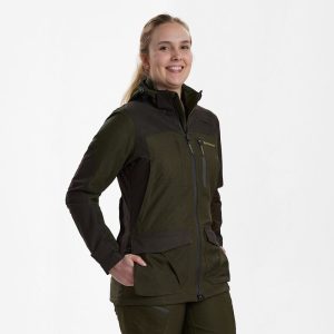 Deerhunter CHASSE kabát – női – 5747 – Olive Night melange – sötét olívazöld melír (365) – elölnézet