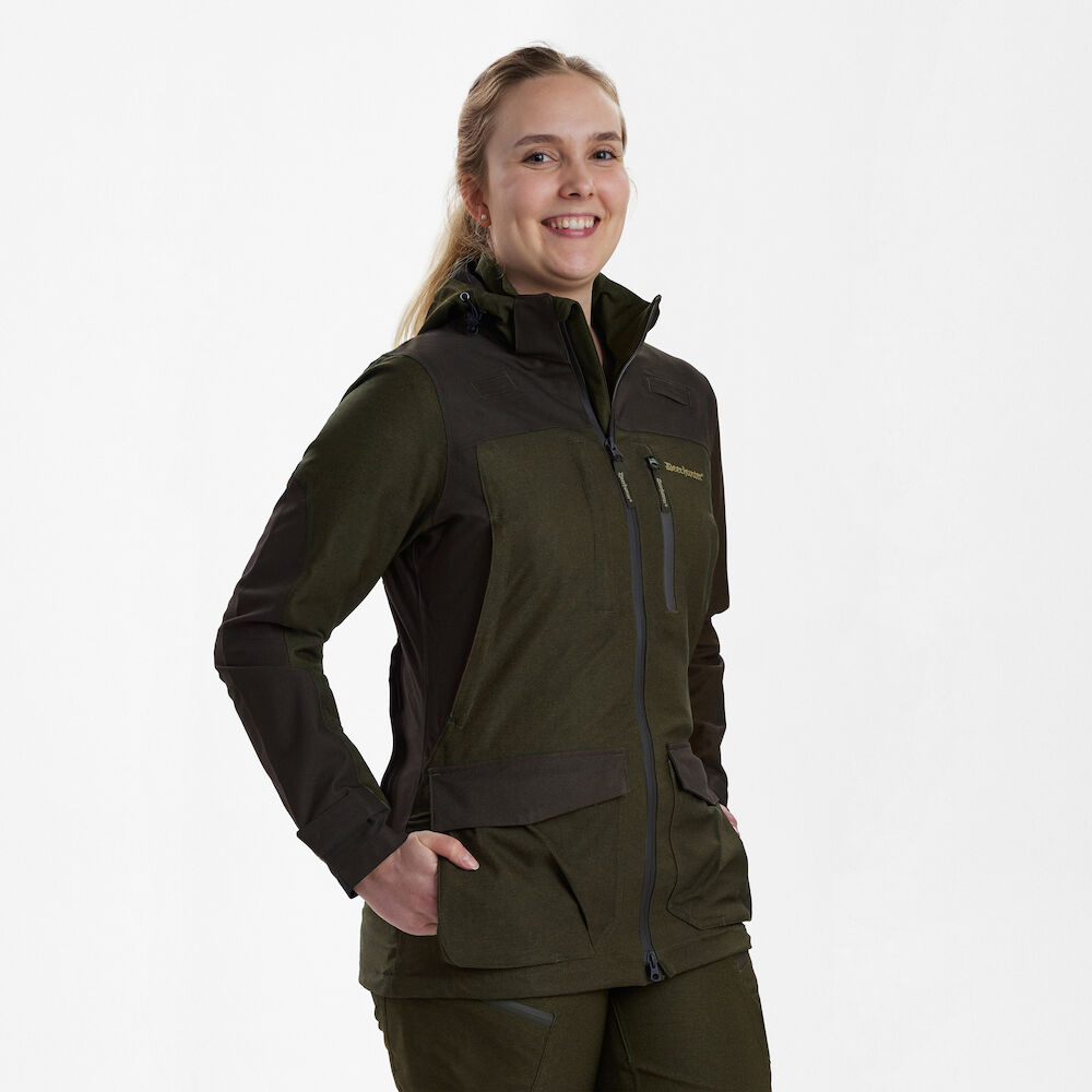 Deerhunter CHASSE kabát – női – 5747 – Olive Night melange – sötét olívazöld melír (365) – elölnézet