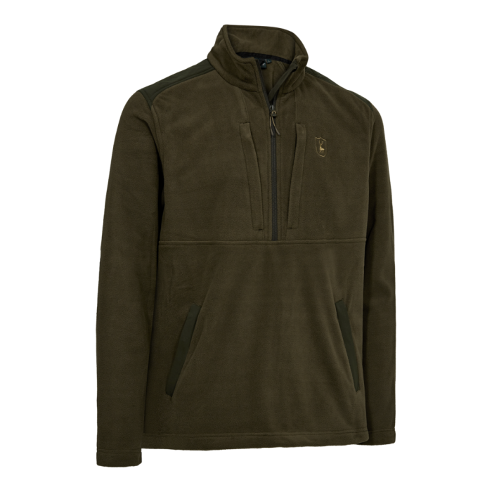 Deerhunter CLIMATE ½-Zip férfi polárfelső 37.5® technológiával 5804 – Hunter Green – vadászzöld (325) – elölnézet