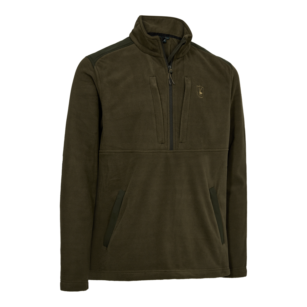 Deerhunter CLIMATE ½-Zip férfi polárfelső 37.5® technológiával 5804 – Hunter Green – vadászzöld (325) – elölnézet