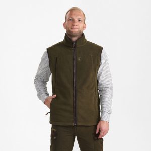 Deerhunter EAGLE Fleece klasszikus polár vadászmellény – 4783 – Tarmac Green – szürkészöld (379) – elölnézet