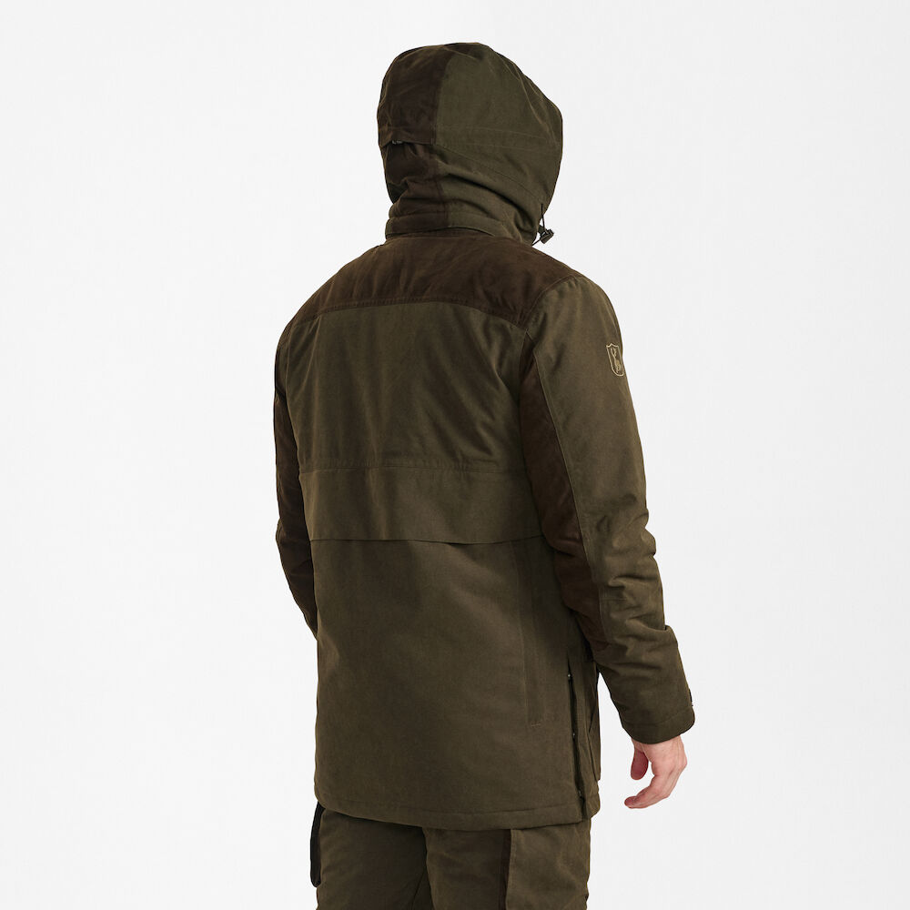 Deerhunter EAGLE Winter Jacket – bélelt vízálló férfi téli vadászkabát – 5784 – Tarmac Green – szürkészöld (379) – hátulnézet