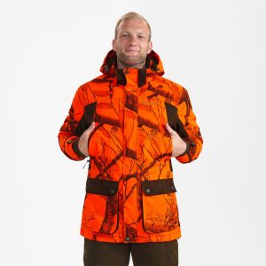 Deerhunter EAGLE Winter Jacket – bélelt vízálló férfi téli vadászkabát – 5785 – REALTREE EDGE® ORANGE (73) – elölnézet
