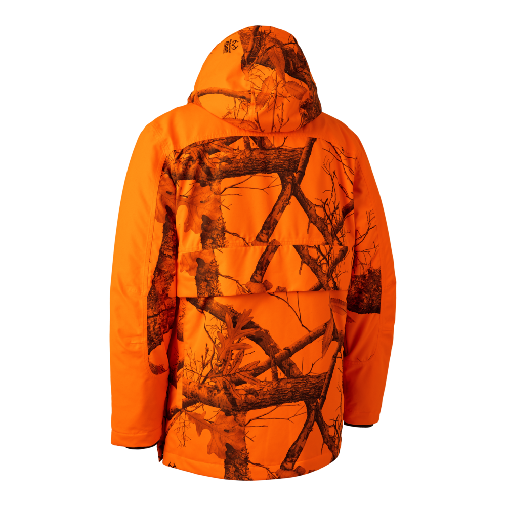 Deerhunter EAGLE Winter Jacket – tanúsított bélelt vízálló férfi vadászkabát – 5787 – REALTREE EDGE® ORANGE (83) – hátulnézet