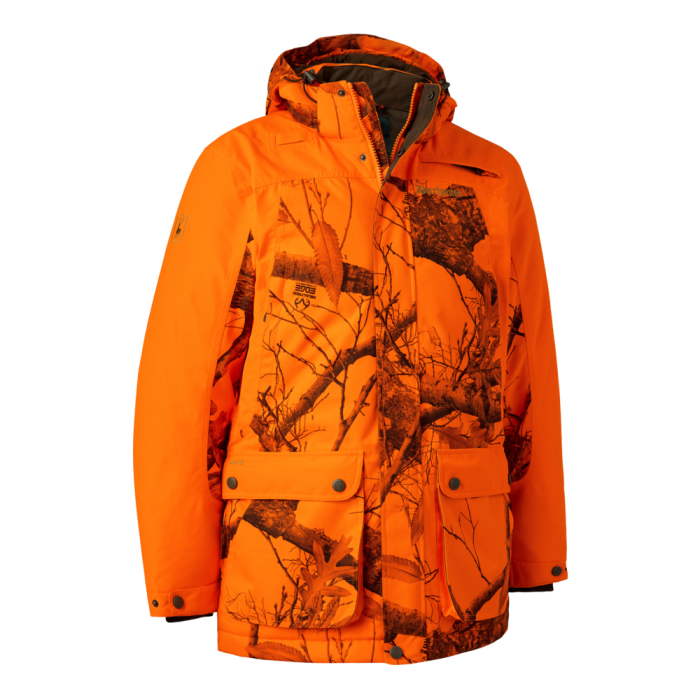 Deerhunter EAGLE Winter Jacket – tanúsított bélelt vízálló férfi vadászkabát – 5787 – REALTREE EDGE® ORANGE (83) – elölnézet