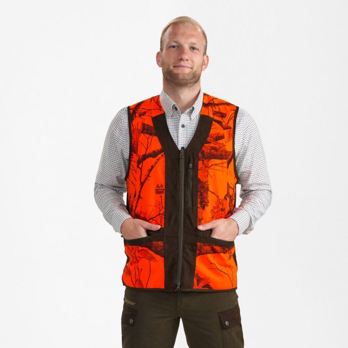 Deerhunter EAGLE mintás STORMLINER® vadászmellény – 4785 – REALTREE EDGE® ORANGE (73) – elölnézet