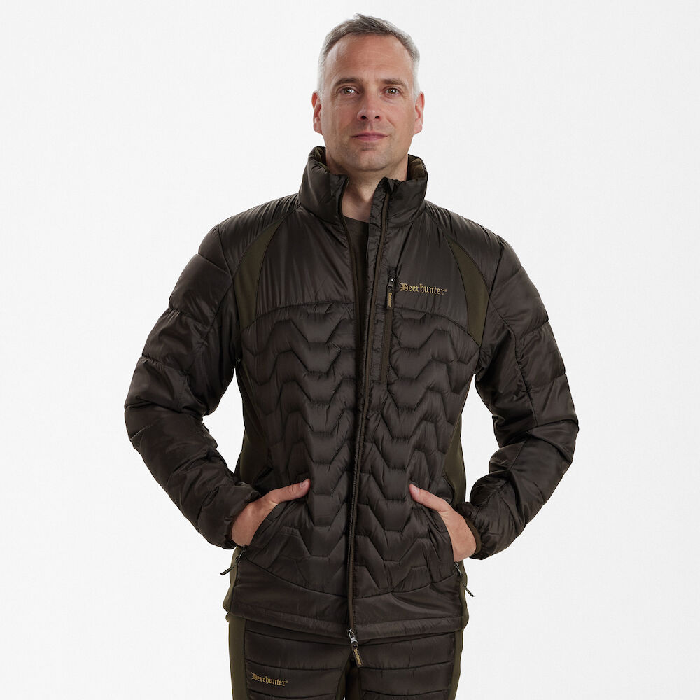 Deerhunter EXCAPE Quilted Jacket – steppelt bélelt férfi vadászkabát – 5544 – Art Green – zöld (376) – elölnézet