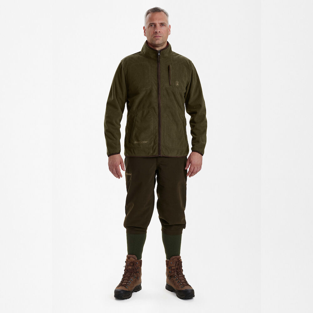 Deerhunter GAMEKEEPER kifordítható STORMLINER® polárfelső – 5526 – Orange – narancssárga (669) – elölnézet