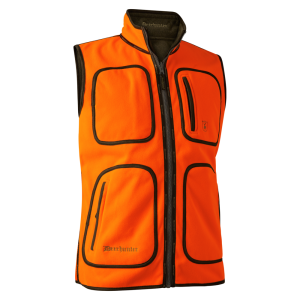 Deerhunter GAMEKEEPER kifordítható polár vadászmellény – 4525 – Orange – narancssárga (663) – elölnézet
