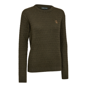 Deerhunter HARRINGTON csavart mintás kötött pulóver – női – 8120 – Forest Ember Melange – erdei parázs melír (368) – elölnézet