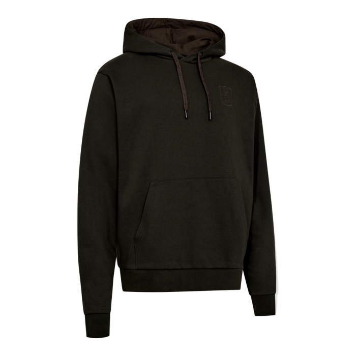 Deerhunter Logo kapucnis pamutkeverék pulóver – 8988 – Forest Ember – erdei parázs árnyalat (367) – elölnézet